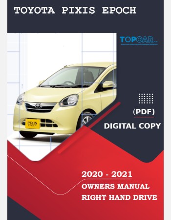 toyota pixis epoch 2020-2021 owners manual in english